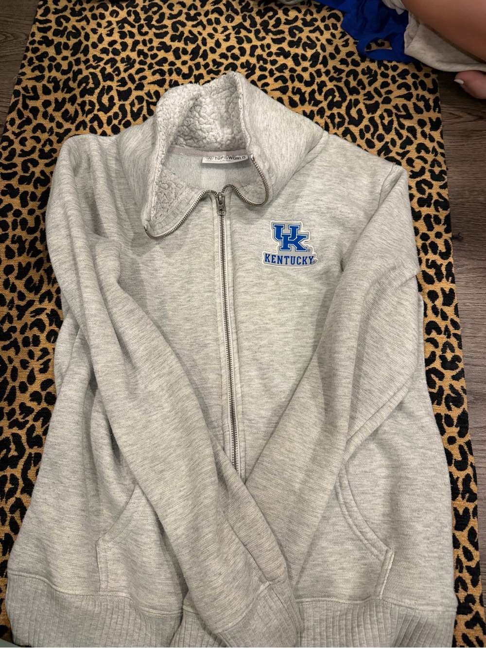 Top of the World Gray Kentucky UK Embroidered Full-Zip Jacket